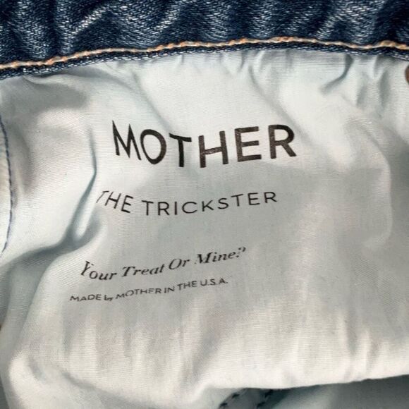 Mother Superior The Trickster Skinny Blue Denim Distressed Jeans Medium Wash Siz - Picture 4 of 11